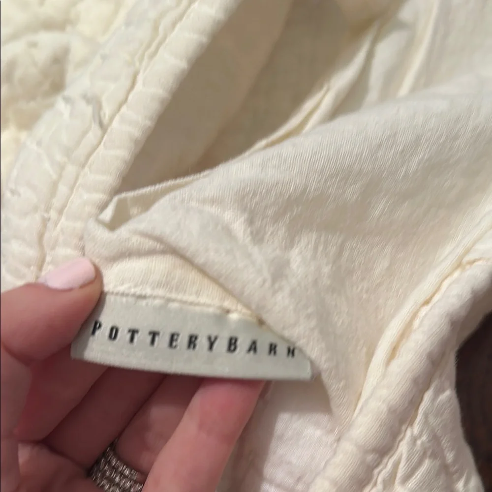 Pottery Barn Euro cream Textured Throw pillow SHAM